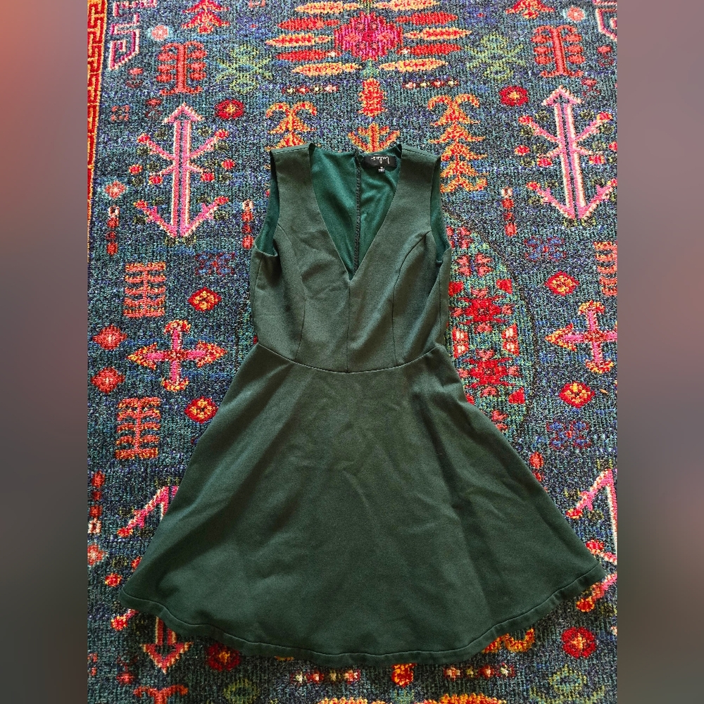 Lulu's Forest Green Sleeveless Mini Dress